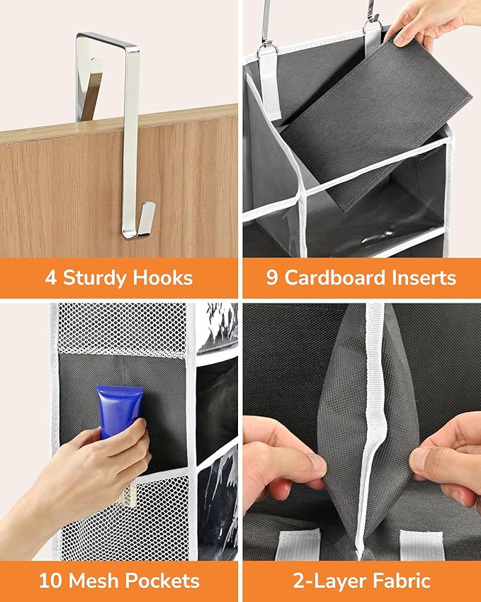 ULG Over the Door Organizer, 5-Tier Extra Large Hanging Storage - Image 4
