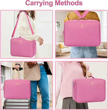 Relavel Makeup Case Large Makeup Bag Professional Train Case Travel Cosmetic - Image 5