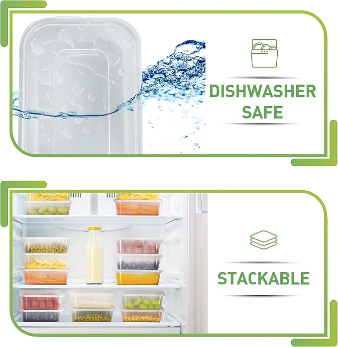 Prep Naturals 50 Pack Meal Prep Containers Reusable | BPA-Free Meal Prep - Image 4