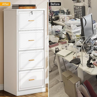 Tribesigns 4 Drawer File Cabinet - Image 9