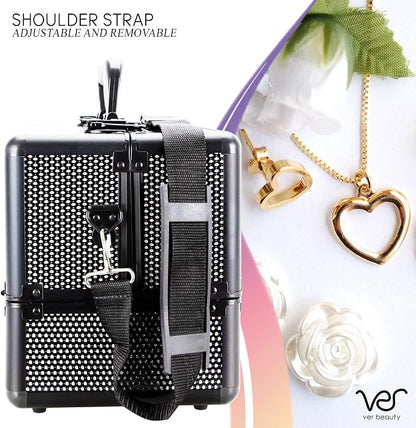 Ver Beauty Cosmetic Train Makeup Case Organizer Storage Extendable Trays Keys - Image 6