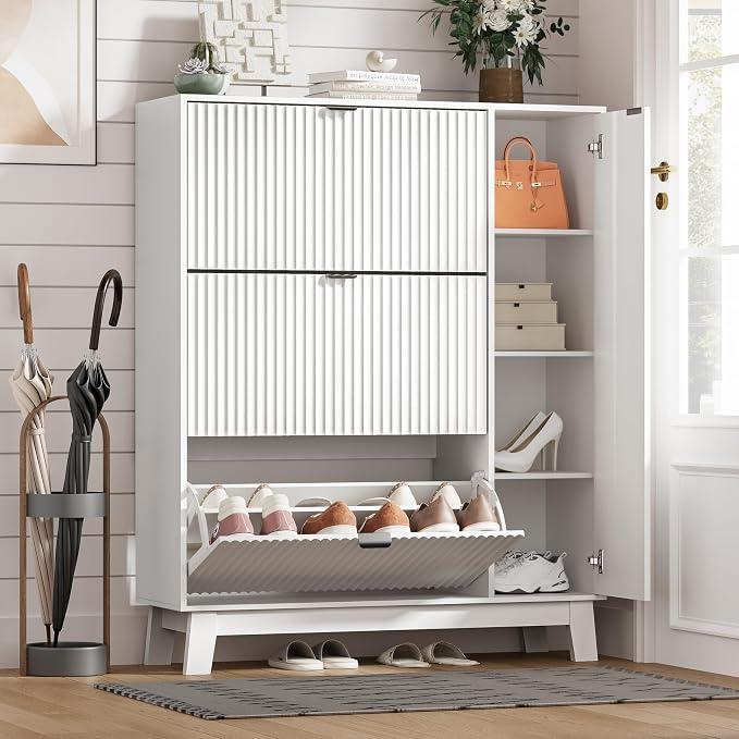Shoe Cabinet Storage for Entryway by HUANLEGO