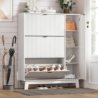 Shoe Cabinet Storage for Entryway by HUANLEGO
