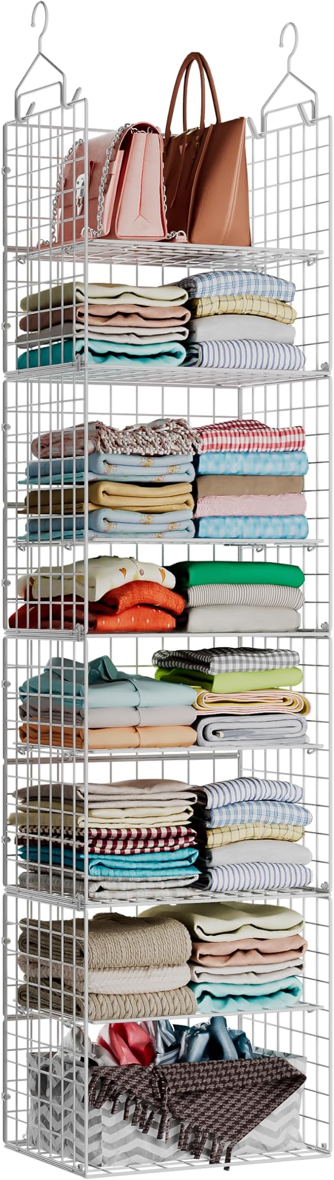 X-cosrack 8-Tier Closet Hanging Organizer Shelf - Image 8