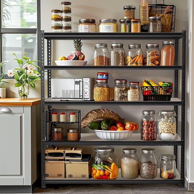 WORKPRO 4000LBS Storage Shelves, 5-Tier Metal Shelving Unit, Adjustable Garage - Image 7