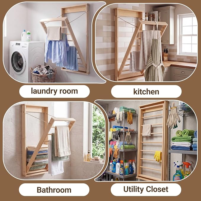 Novabright 1 Pcs Wall Mounted Drying Rack - Image 5