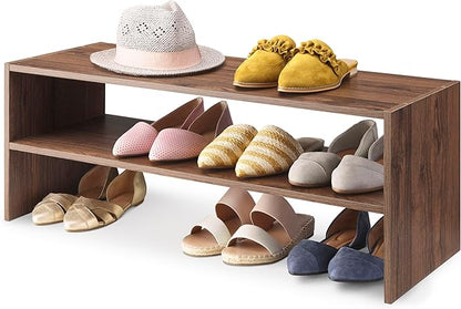 Whitmor Wood Stackable 2-Shelf Shoe Rack, 31 inches by Whitmor