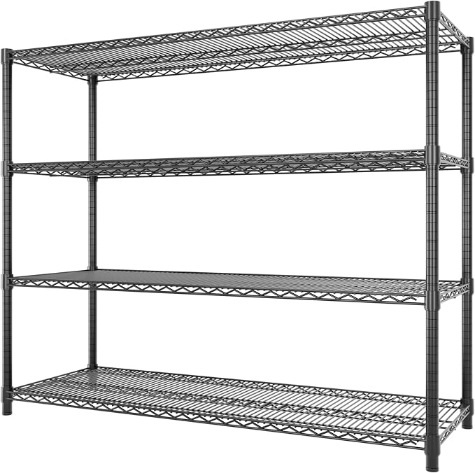 Garvee 4-Tier Wire Shelving 2560LBS Heavy Duty Storage Shelves Garage Rack | by Garvee