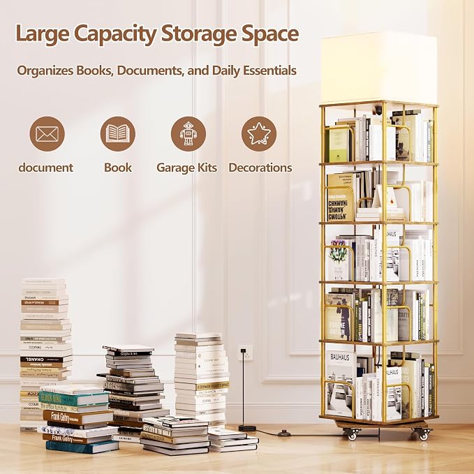 5 -Tier Rotating Bookshelf - Image 3