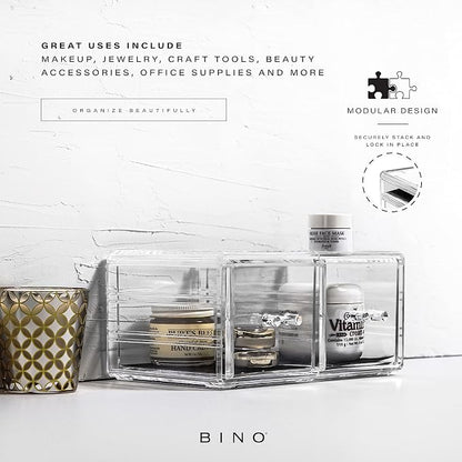 BINO THE MANHATTAN SERIES Acrylic Makeup Drawer Organizer- 2 Drawer Short | - Image 4