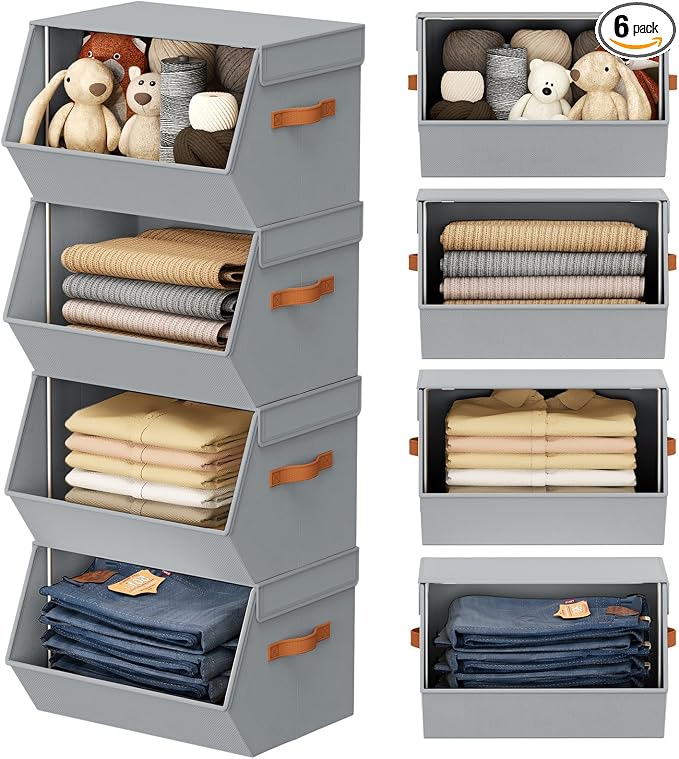 Hangging Closet Organizers Closet Mounted Storage Systems, 6 Pack by DiMJ