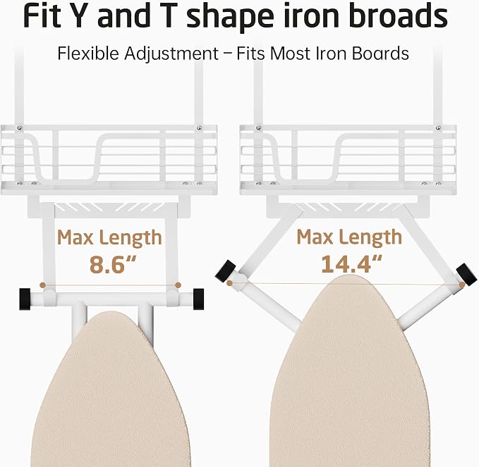 KES Ironing Board Hanger, Over The Door Ironing Board Holder Door Mount - Image 7