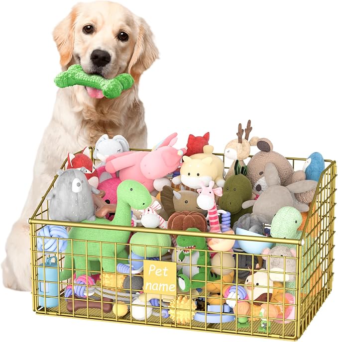 Kaiferty Indestructible Dog Toy basket, Large Toy Bin by Kaiferty