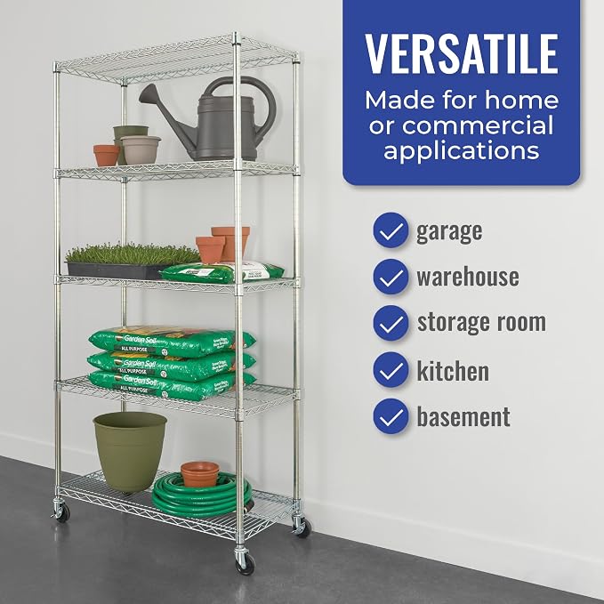 SafeRacks - NSF Certified Storage Shelves, Heavy Duty Steel Wire Unit - Image 3