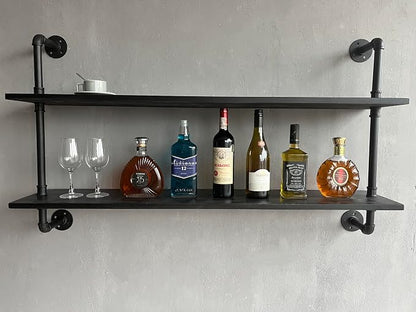HDDFER Floating Bookshelf Shelves Industrial Pipe Shelving Pipe Shelves Rustic by industrialpipeshelving