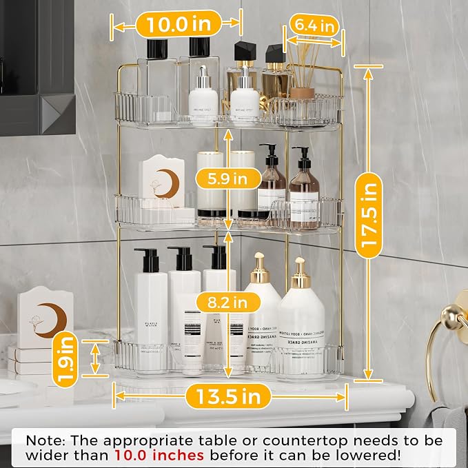 YCIA&DONE Corner Bathroom Counter Organizer, Makeup Organizer - Image 6