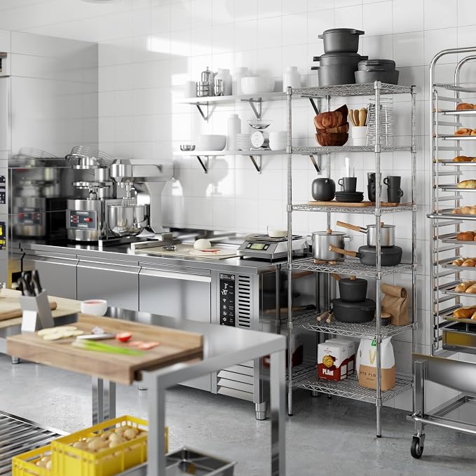 18" Deep x 24" Wide x 74" Height Wire Shelving Kit | 6-Tier | NSF Commercial - Image 5