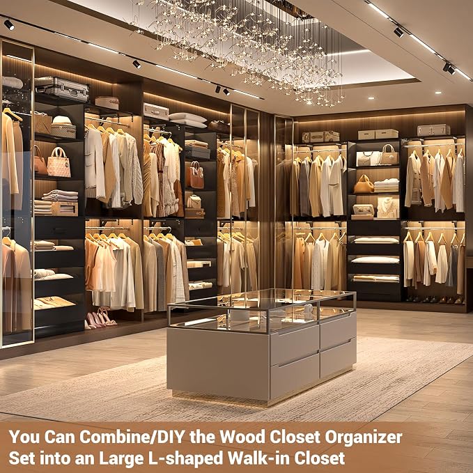 Aheaplus Closet System, 8FT Closet Organizer - Image 2