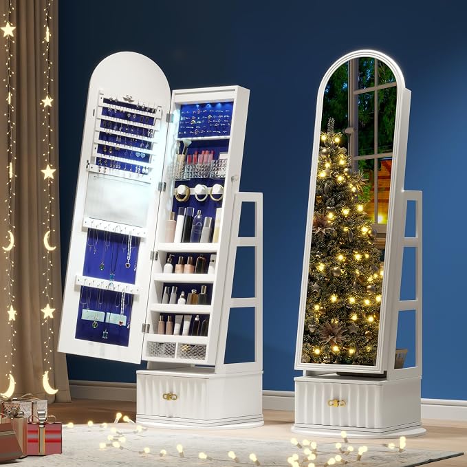 63" Full Length Mirror Jewelry Cabinet - Image 7