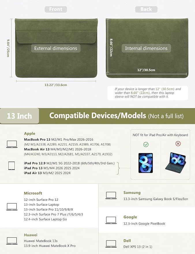 HYZUO 13 Inch Laptop Sleeve - Image 6