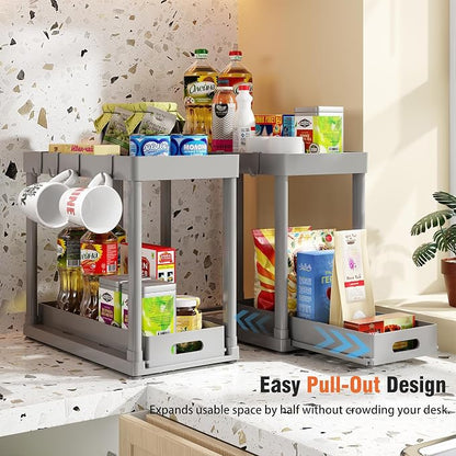 2 Pack Pull-Out Storage Organizers, Under Sink Organizer and Storage - Image 4
