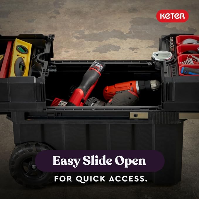 Keter Masterloader Resin Rolling Tool Box - Image 4