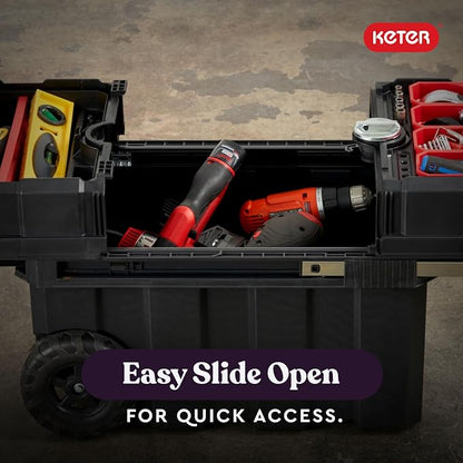 Keter Masterloader Resin Rolling Tool Box - Image 4