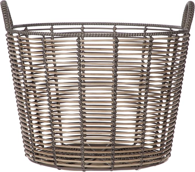 76QT rattan woven basket, withhandle, extra-large storagebasket, suitable by Unknown