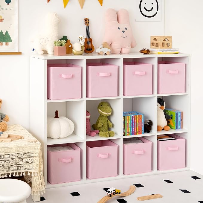 GRANNY SAYS Pink Cube Storage Bins, 11 Inch Storage Cube Organizer, Sturdy - Image 2