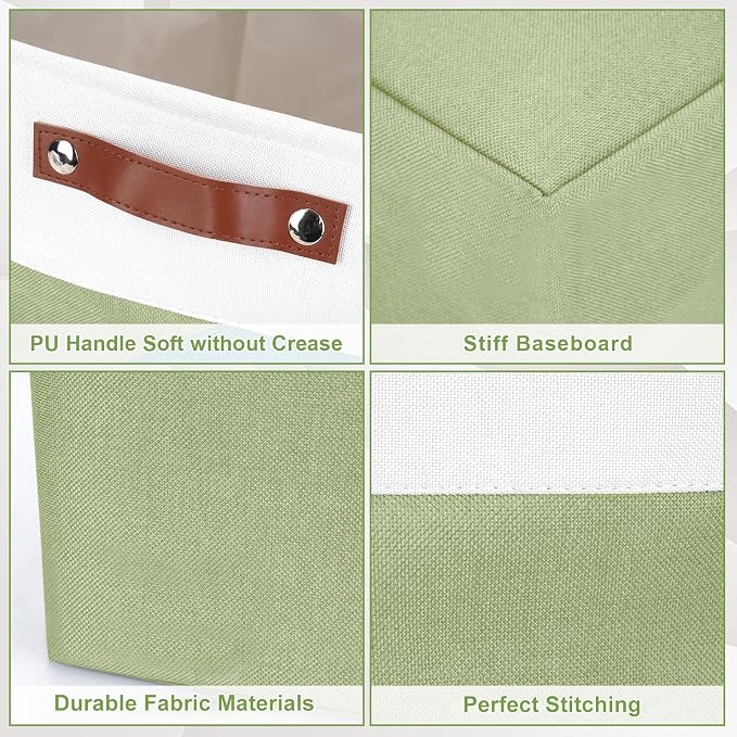 Collapsible Fabric Storage Cubes 11x11 Cube Storage Bins, 4 Pack Closet Baskets - Image 6