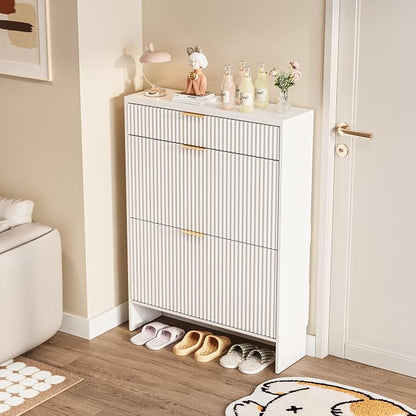 Fluted Shoe Cabinet Storage - Image 3