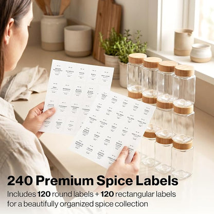 Minimalist Spice Jar Labels Self-Adhesive - Image 7