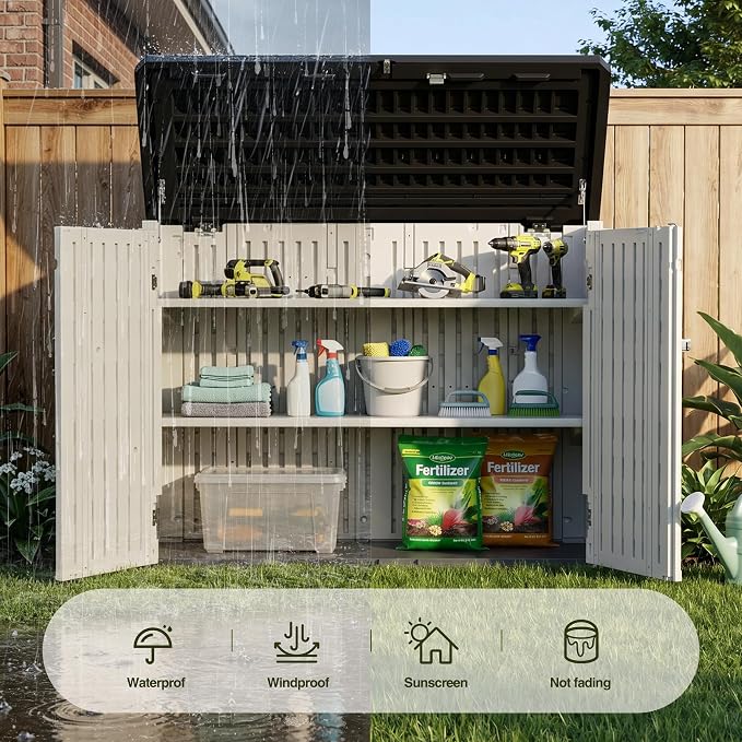31 Cu.Ft Resin Outdoor Storage Cabinet - Image 6