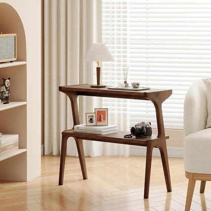 Solid Wood End Table, 2-Tier Side Table - Image 3