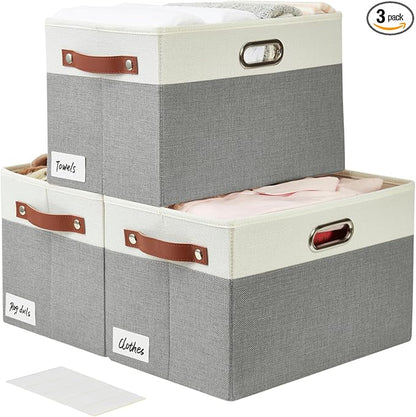 Large Collapsible Fabric Storage Bins by Bagnizer
