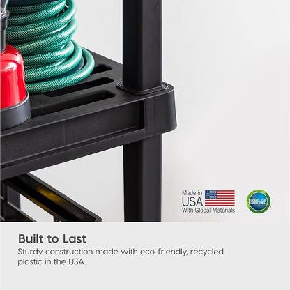 IRIS USA 4-Shelf Extra Heavy Duty Deep Plastic Storage Shelves, 800lb Capacity - Image 5