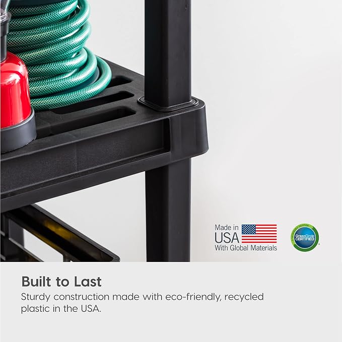 IRIS USA 5-Shelf Extra Heavy Duty Deep Plastic Storage Shelves, 1000lb Capacity - Image 5
