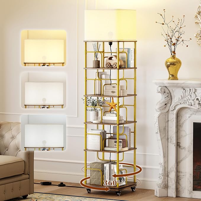 5 -Tier Rotating Bookshelf by Quikraen