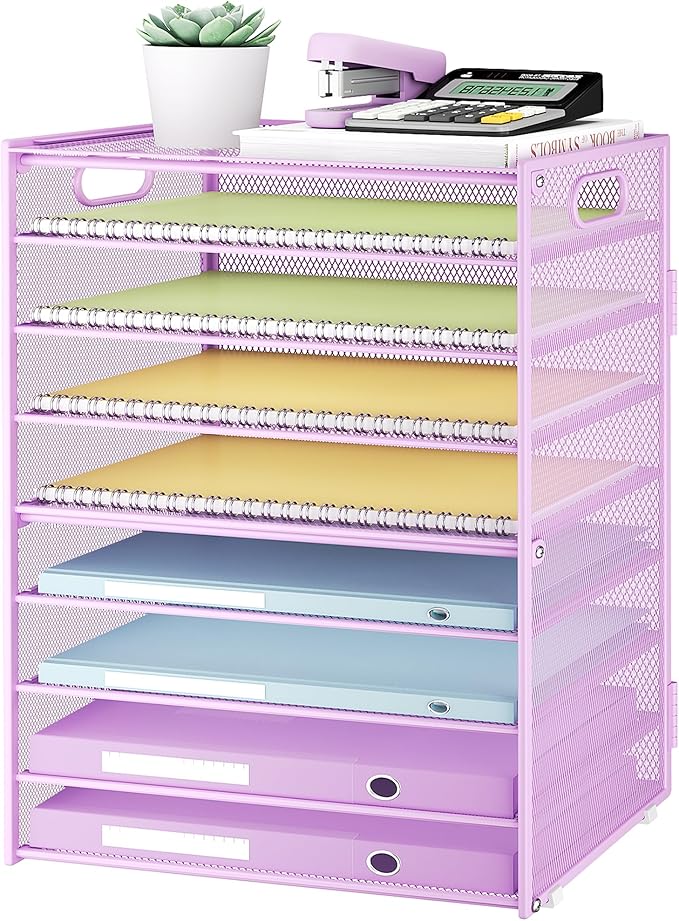 SUBEKYU 9 Tier Paper Letter Tray Desk Organizer by SUBEKYU