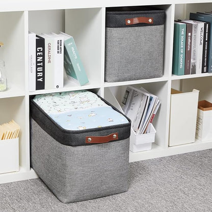 HNZIGE Large Storage Baskets Fabric Cloth Tall Baskets - Image 4