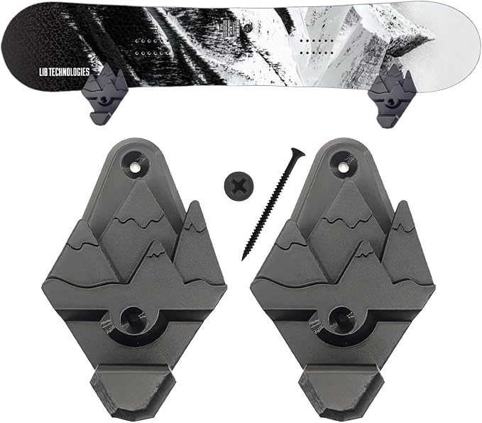 Snowboard Wall Mounts, Fits Any Snowboard, Snowboard Storage Rack, Wall Art by I3P