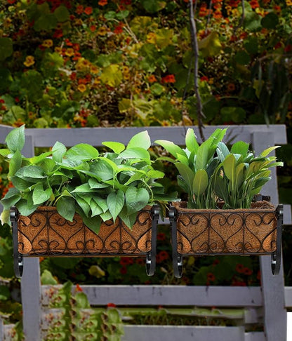 MorTime Iron Hanging Flower Rack Basket Shelf - Image 3