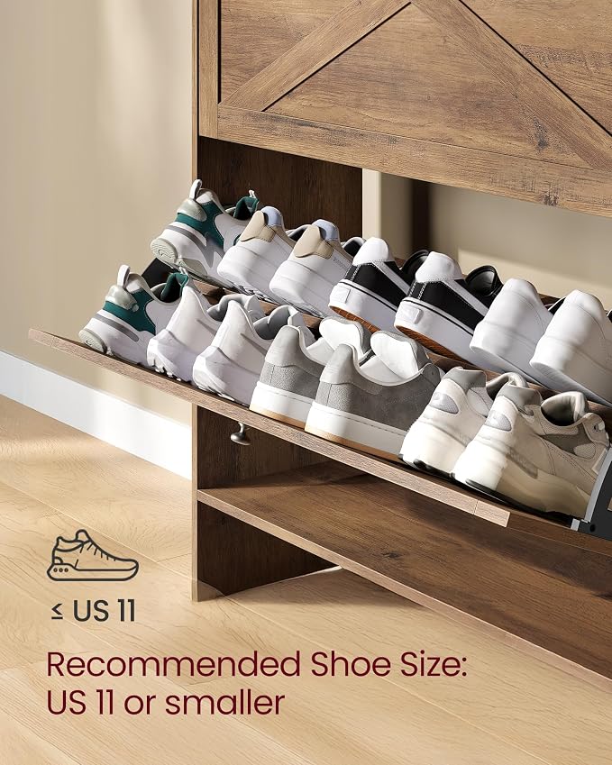 VASAGLE Shoe Storage Cabinet Organizer - Image 5