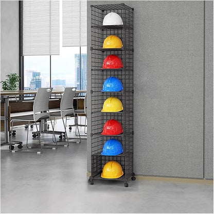 Stackable Safety Helmet Storage Boxes, Large Adjustable Hard Hat Placement by Unknown