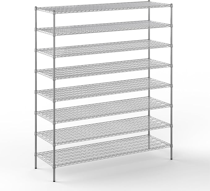 24" Deep x 72" Wide x 86" Height Wire Shelving Kit | 8-Tier | NSF Commercial by Regal+Altair