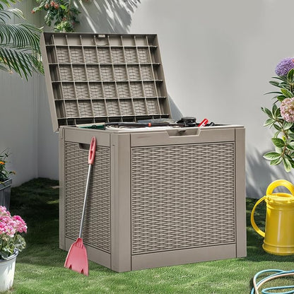 YITAHOME 32 Gallon Outdoor Storage Box, Water Resistant Resin Deck Box - Image 6