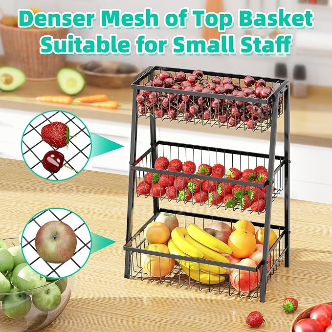Simple Trending 3-Tier Trapezoidal Fruit Basket - Image 2