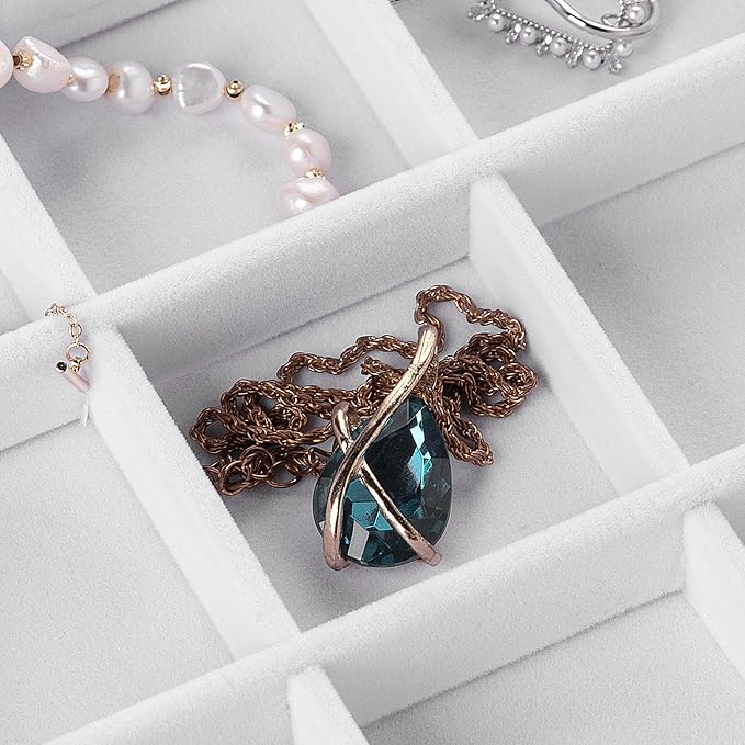 Frebeauty Stackable Velvet Jewelry Organizer Trays - Image 6