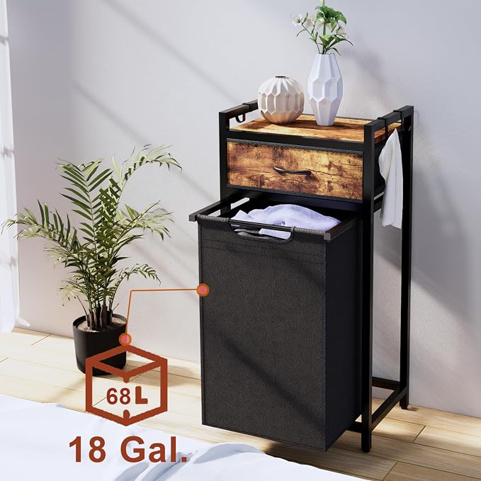 Laundry Hamper, Laundry Sorter, Rolling Laundry Basket - Image 2