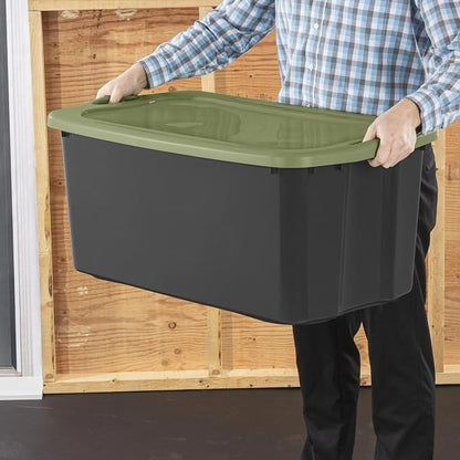 30 Gallon Plastic Storage Bin – Full-Grip Handles, Easy-Carry Stackable Heavy - Image 3